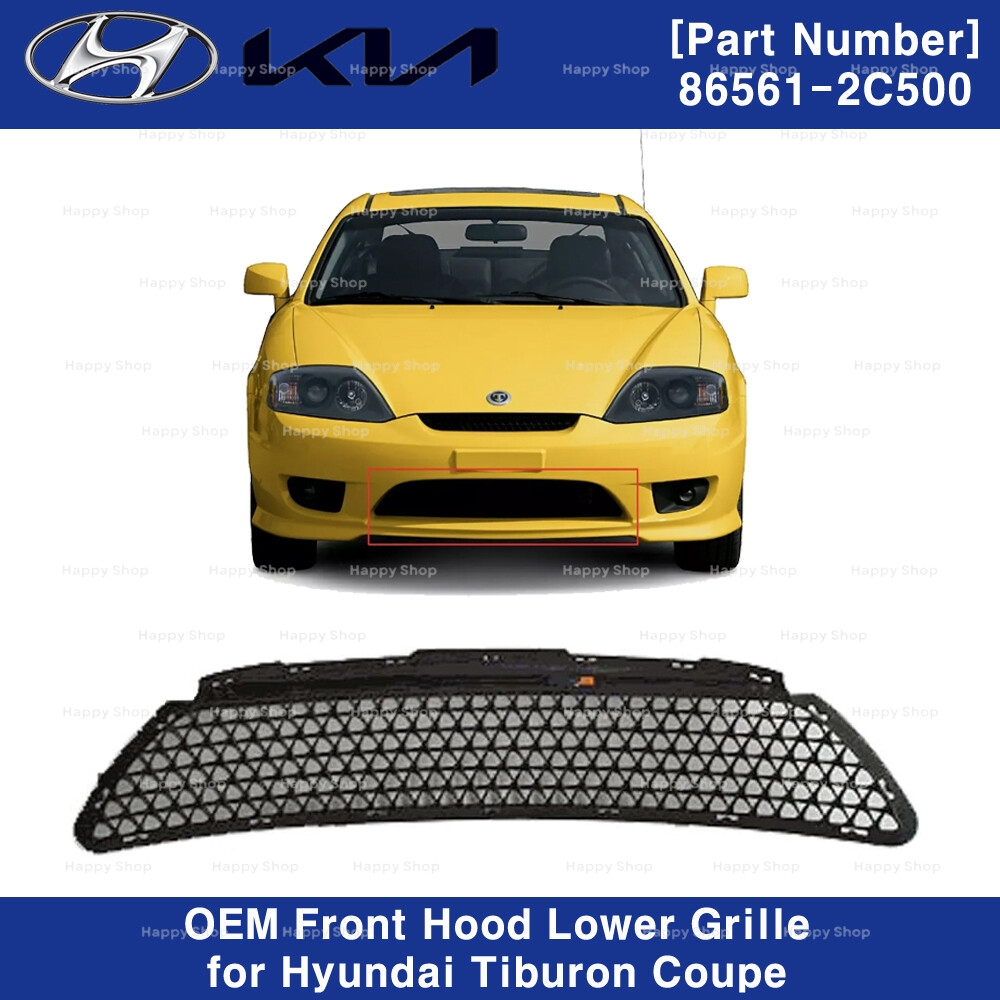 865612C500 Genuine OEM Front Hood Lower Grille For Hyundai Tiburon Coupe 05 06 EBay For Hyundai Tiburon FX GT GS Coupe KDM Front Bumper Lip Splitter Body Kit Parts EBay