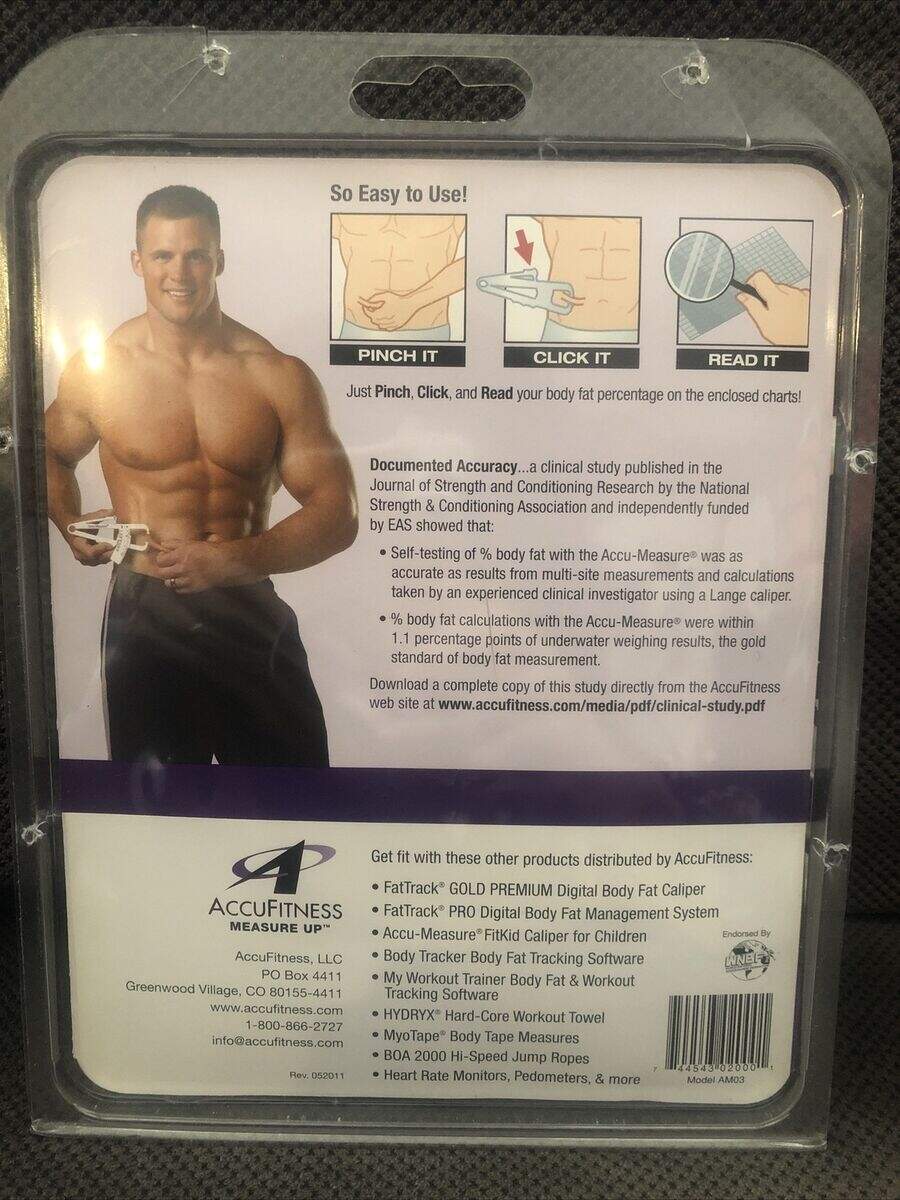 AccuMeasure Fitness 3000 Personal Body Fat Tester Caliper W Chart EBay AccuMeasure Fitness 3000 Personal Body Fat Tester Caliper W Chart EBay