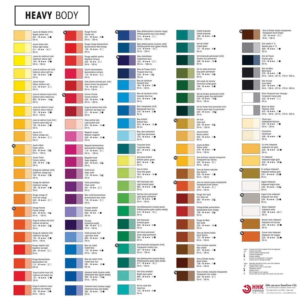 Acrylic HEAVY BODY 59 ML Canson Lefranc Bourgeois Liquitex