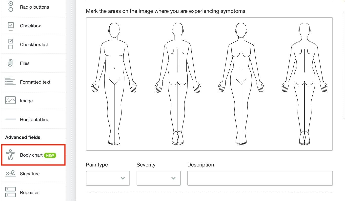 Add Body Charts To Your Web Form Hushmail Help