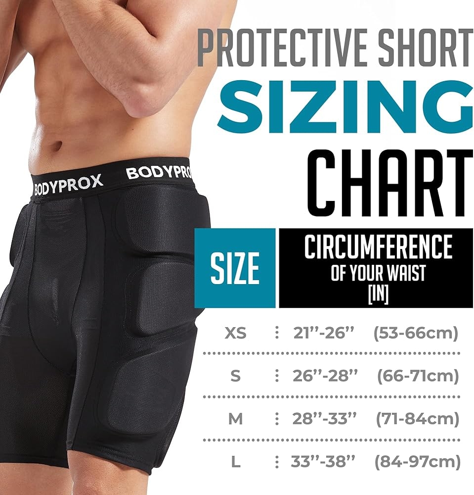 Amazon Bodyprox Protective Skating Shorts Extra Small Black Sports Outdoors