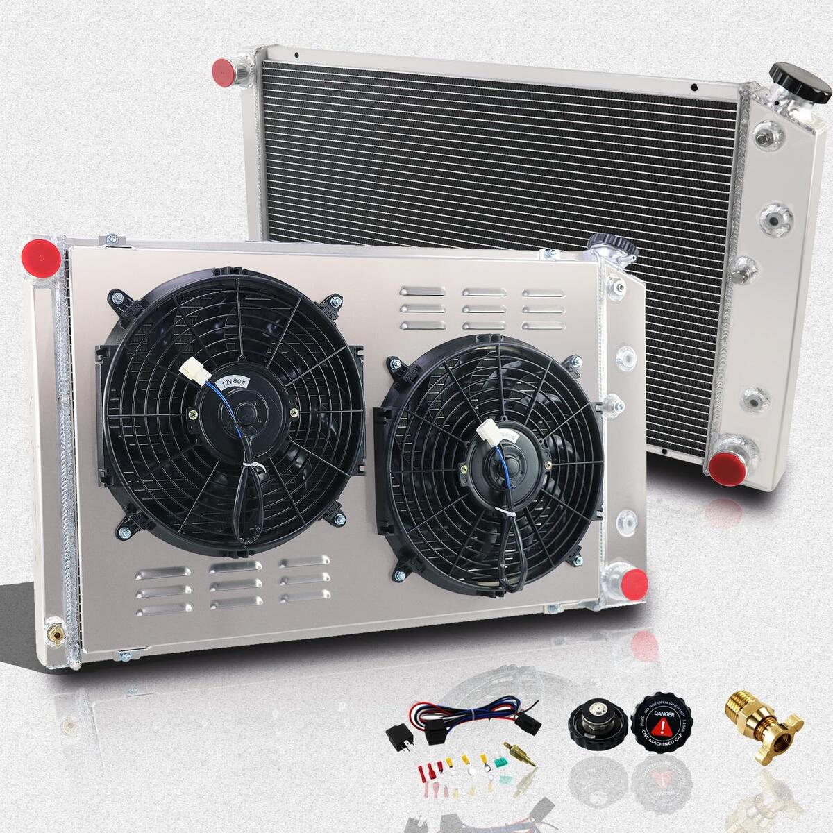 Amazon ColQuee CC162 3 Row Radiator Shroud 2 X 12 Fans Compatible With G Body Monte Carlo El Camino Regal Cutlass 1978 1988 79 80 81 82 83 84 Automotive
