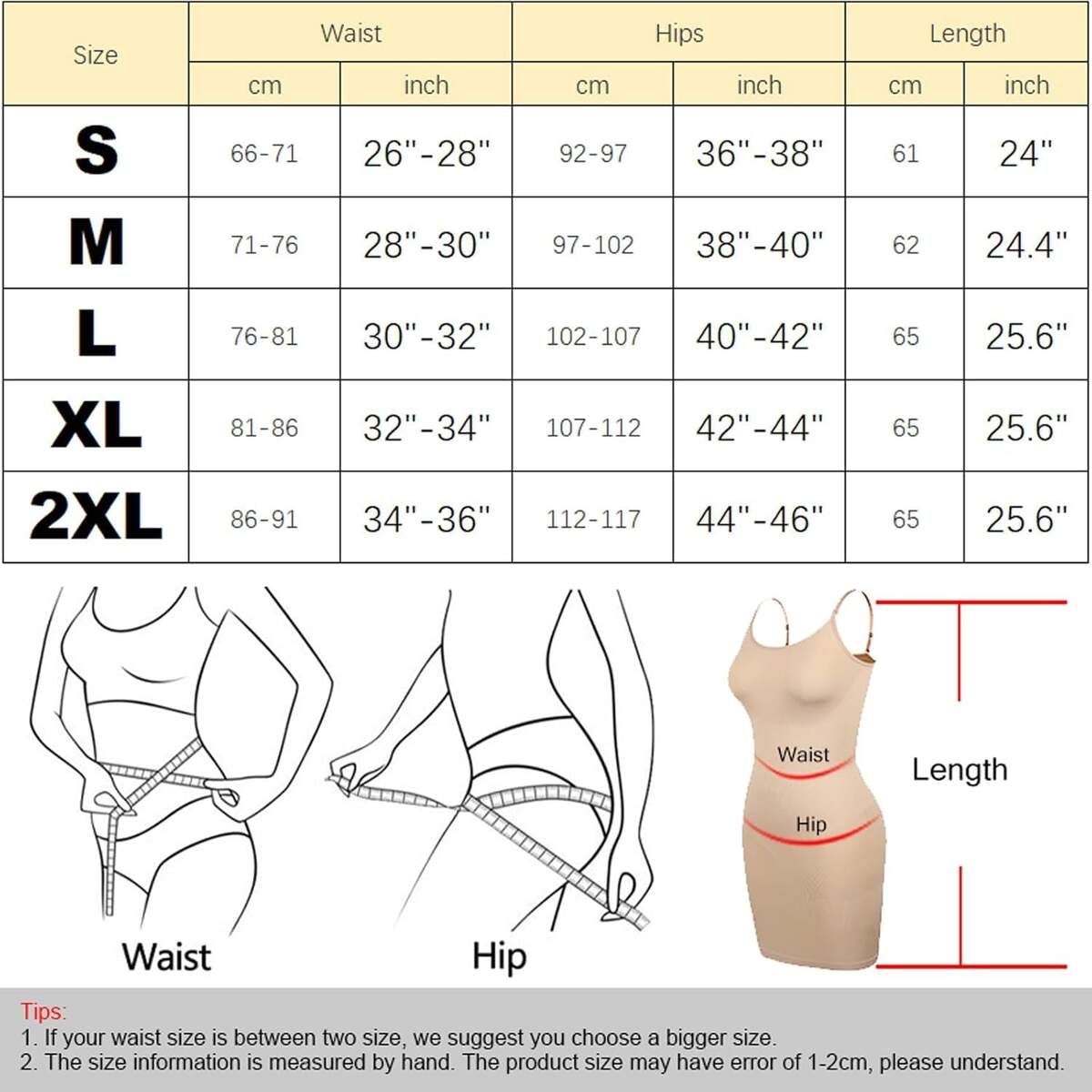 Amazon KUddYYKi Seamless Shapeware Full Slips For Under Dresses Body Shaper Tummy Control Women Shapewear Invisible Belly Shaper Corset XX Large Beige Clothing Shoes Jewelry