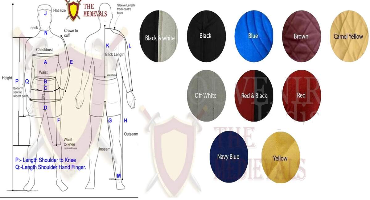 Amazon Medieval Gambeson Legging Thick Padded Chausses Lower Under Gambeson Hauberk SCA Armor Legging For Costume By ITS MEDIEVAL M Black IM 0535 Clothing Shoes Jewelry