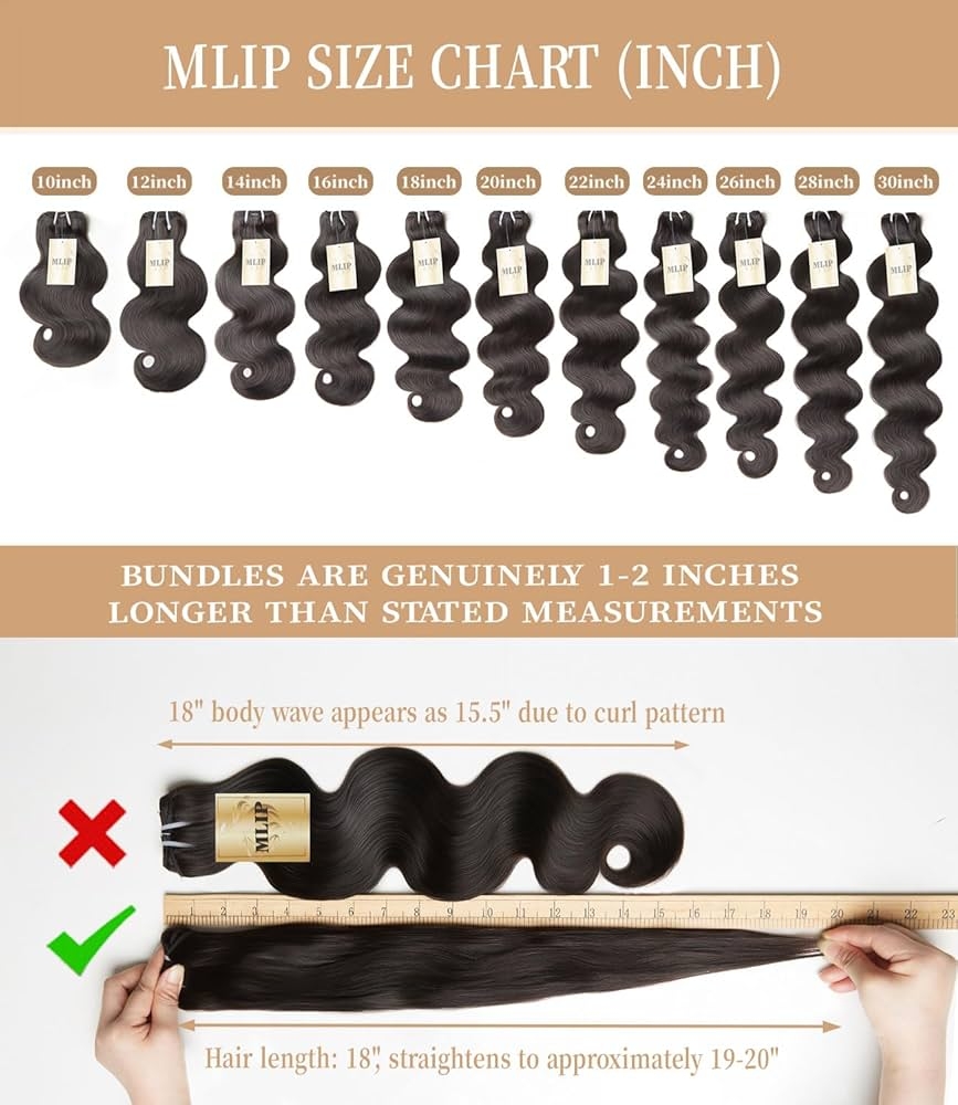 Amazon MLIP Raw Bundles Human Hair Body Wave No Tangle Shedding Keep Texture Silky Soft After Multiple Washes 15A Raw Indian Hair Bundles 28 Inches Triple Lifespan 3X Beauty