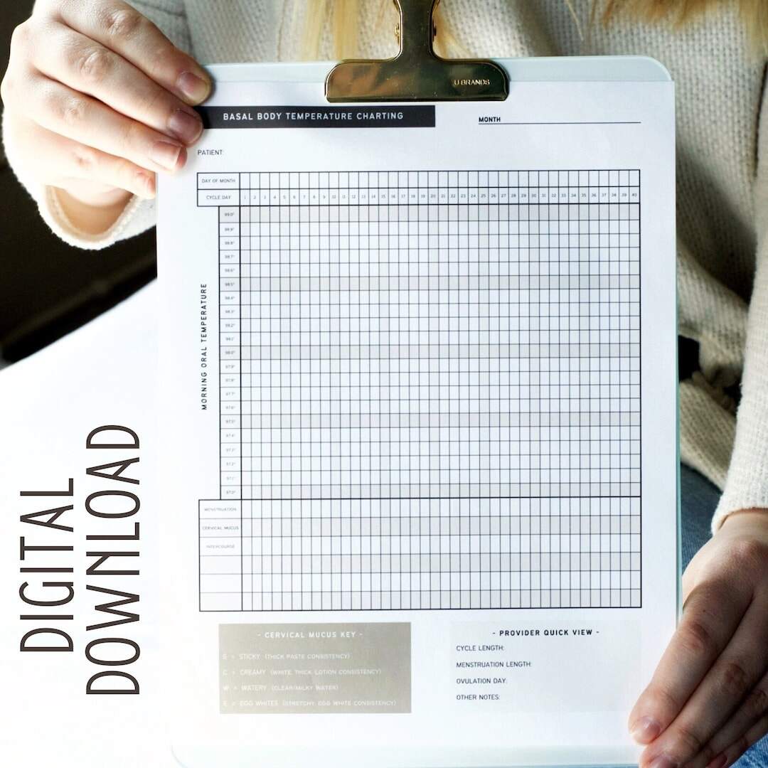 Basal Body Temperature Chart Digital Download Etsy