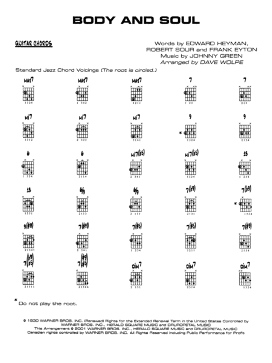 Body And Soul Guitar Chords By Frank Eyton Guitar Jazz Ensemble Digital Sheet Music Sheet Music Plus Body And Soul Guitar Chords By Frank Eyton Guitar Jazz Ensemble Digital Sheet Music Sheet Music Plus