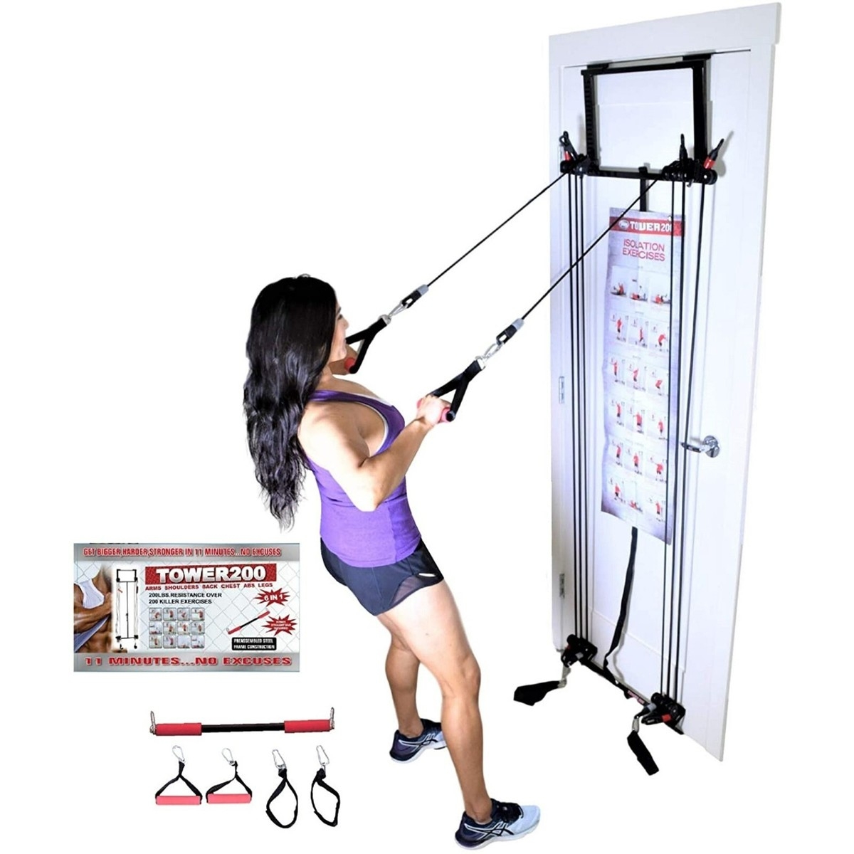 Body By Jake Tower 200 TM Door Gym Exercise Total Fitness Gym W Straight Bar NEW EBay Body By Jake Tower 200 TM Door Gym Exercise Total Fitness Gym W Straight Bar NEW EBay