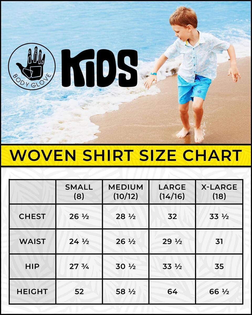 Body Glove Brandclub Body Glove Boys Woven Shirt Short Sleeve Button Down Summer Beach Shirt 1 Or 2 Pack S XL