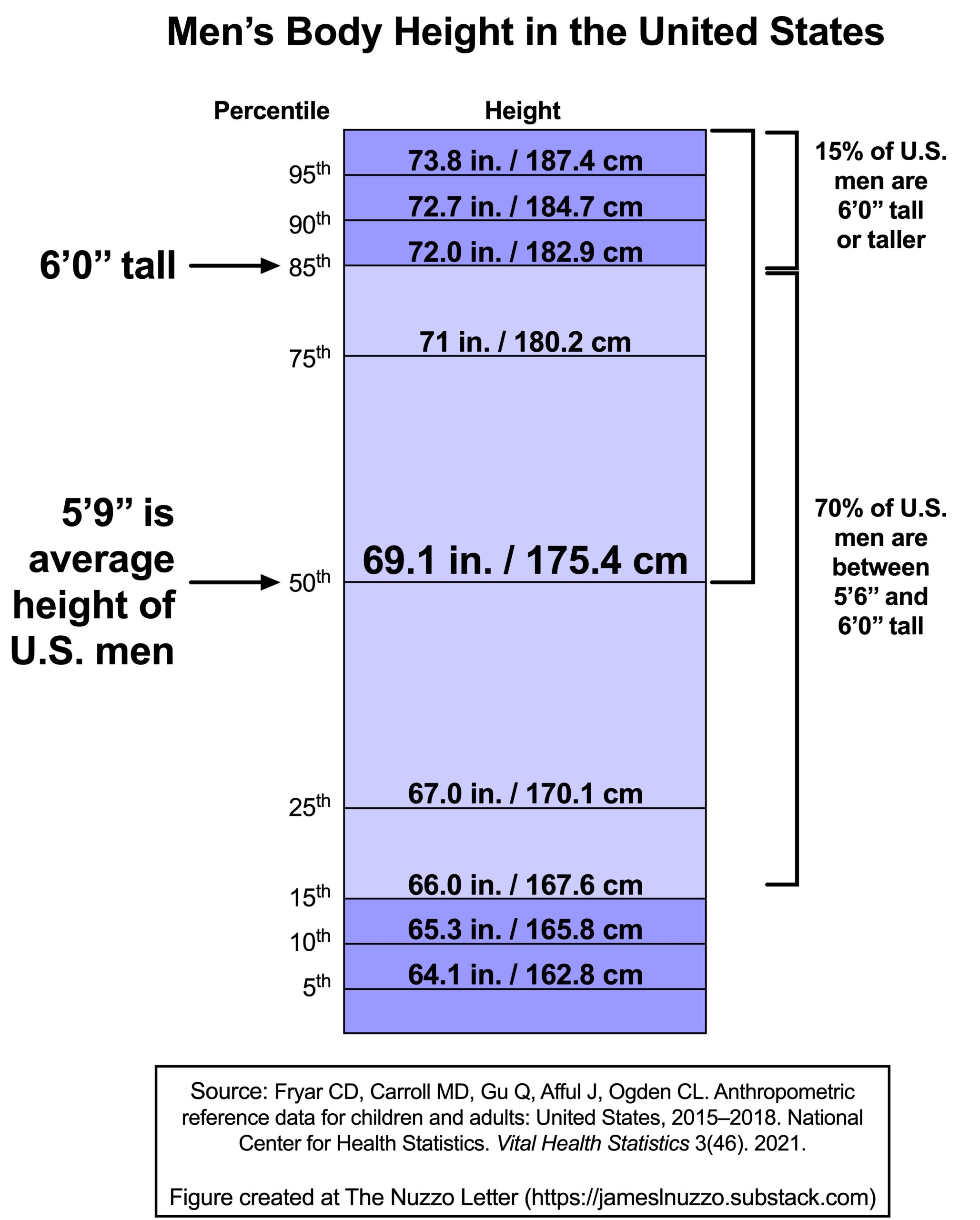 Body Height Of Men And Women In The United States