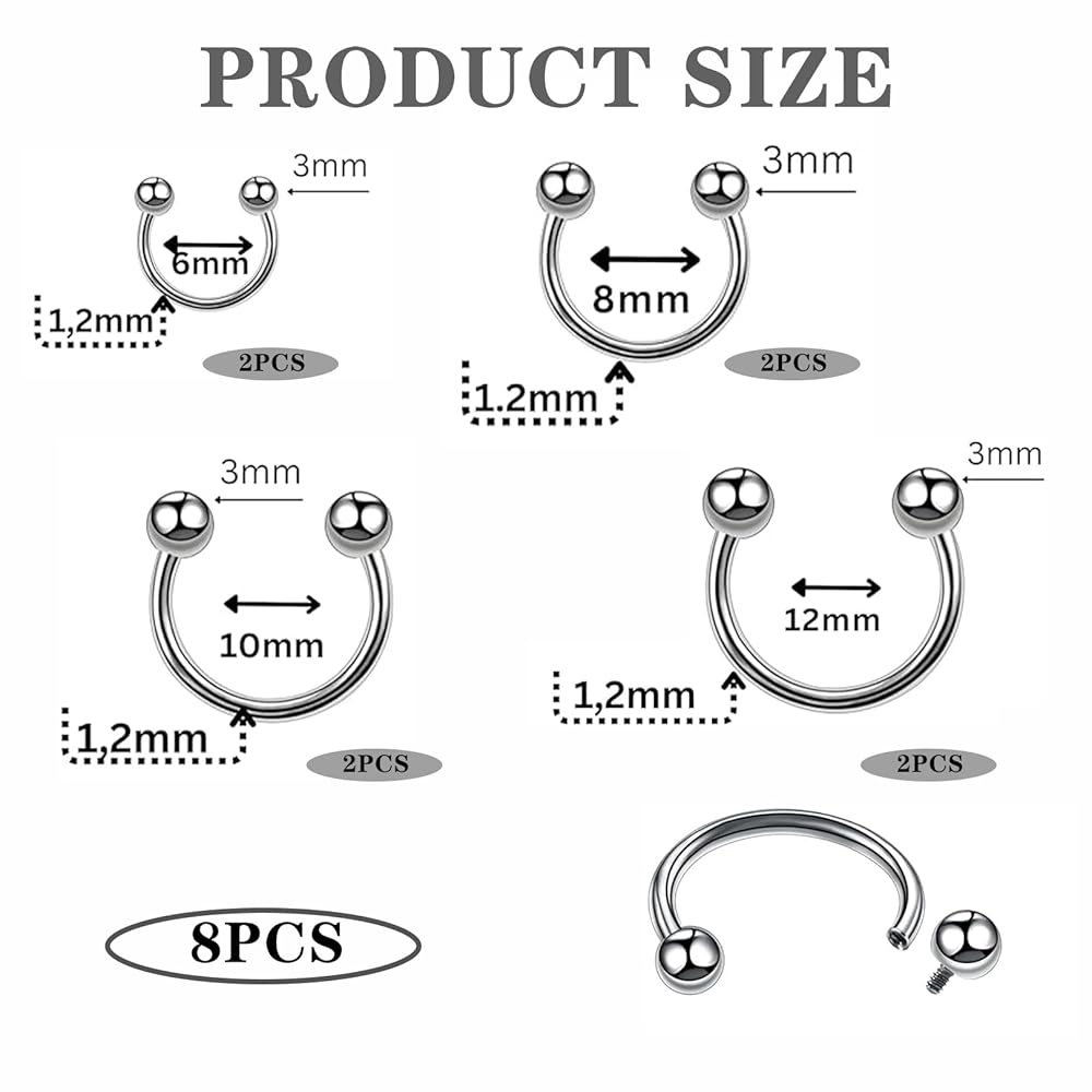 Body Jewelry Septum Ring Size Guide Gauge Size Chart 18 Gauge Body Jewelry Septum Piercing Gauge Body Jewelry Septum Ring Size Guide Gauge Size Chart 18 Gauge Body Jewelry Septum Piercing Gauge