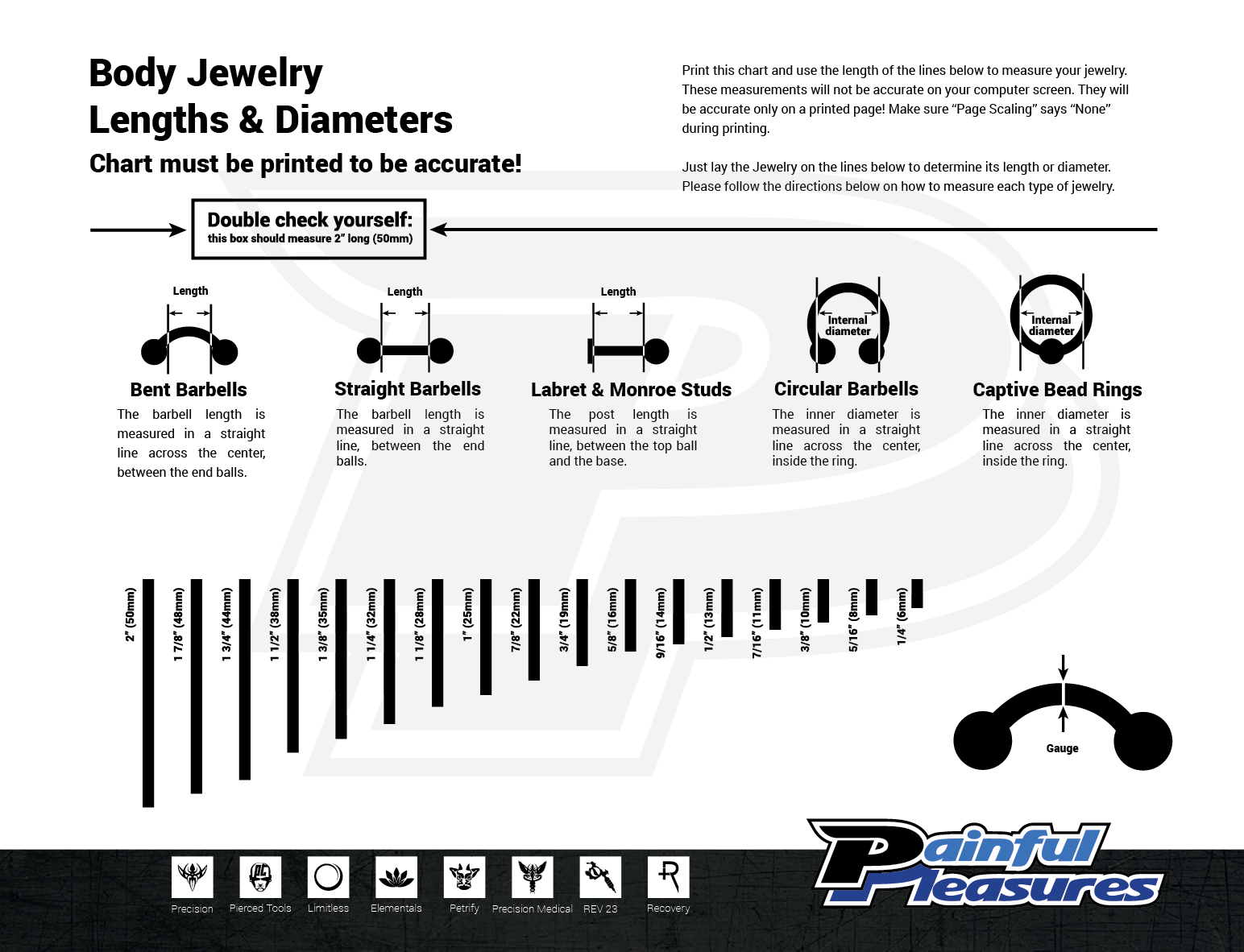 Body Jewelry Piercing Gauges Chart Regular Piercing Gauge Piercing Ear Spacer Size Chart Body