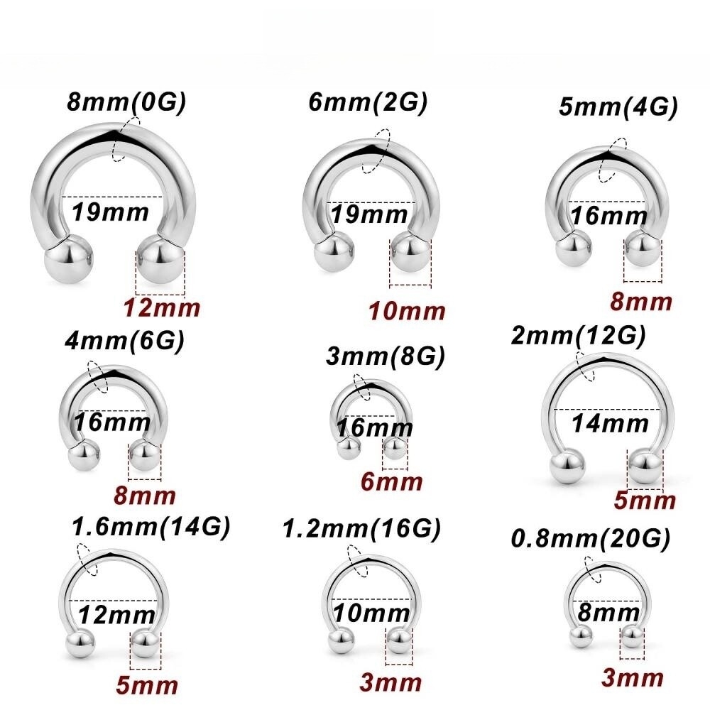 Body Jewelry To Mm Gauge Sizes After 1 Inch Septum Jewelry Size Chart Pristine Shelby Jewelry