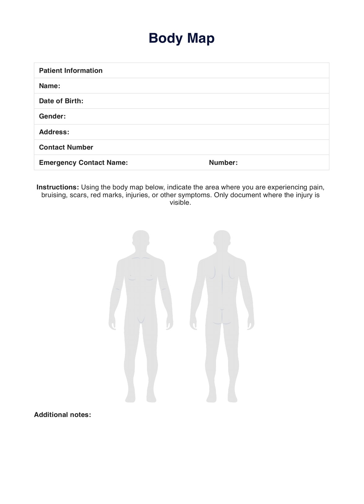 Add Body Charts To Your Web Form Hushmail Help