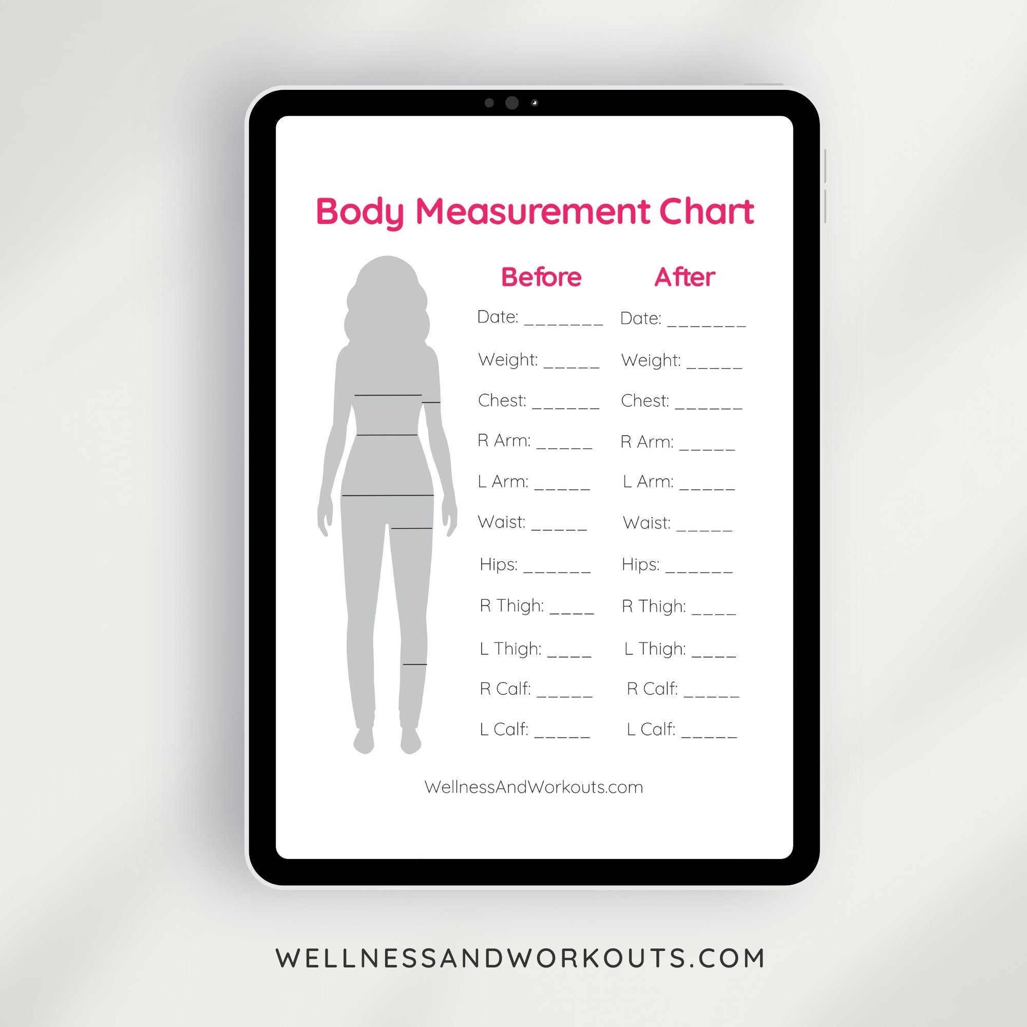 Body Measurement Tracker Weight Loss Tracker Fitness Journal Progress Tracker For Help With Weight Loss Body Sculpting Fitness Motivation Etsy