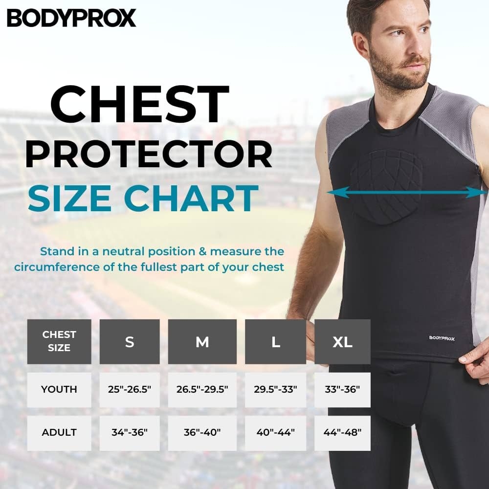 BODYPROX Baseball Chest Protector Shirt Adult S Amazon Au Sports Fitness Outdoors