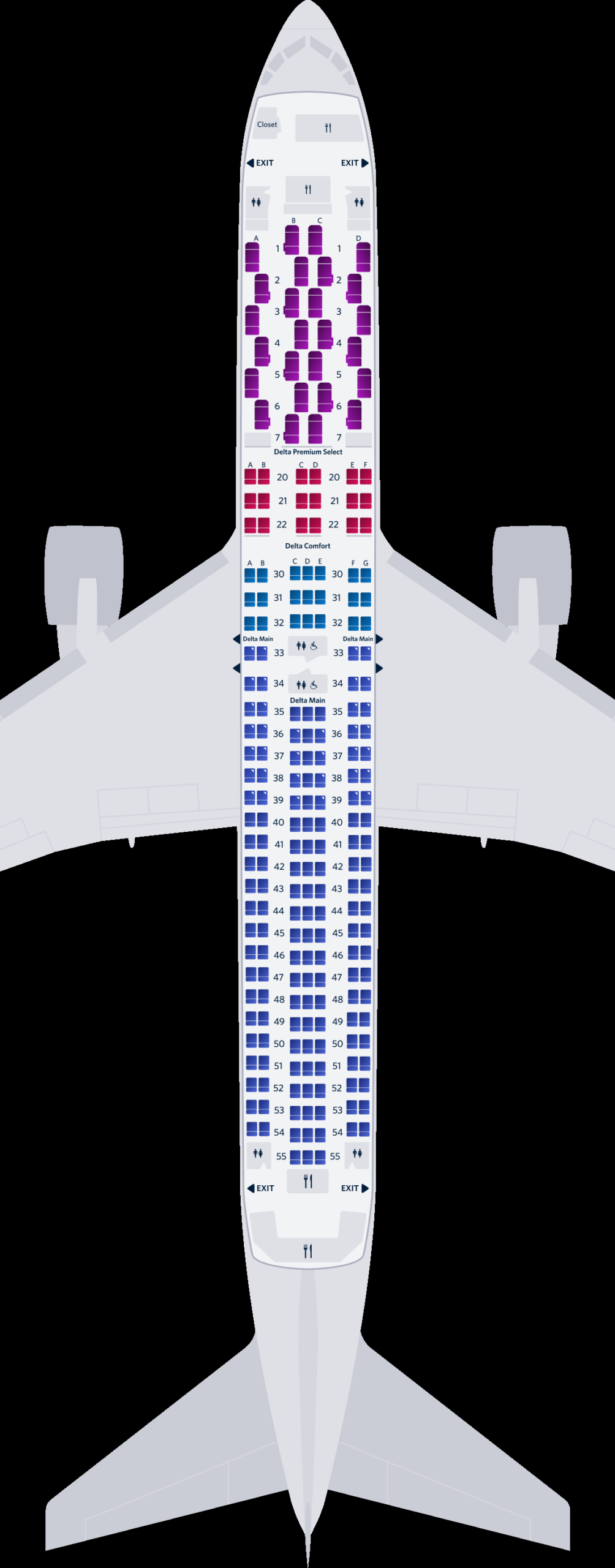 Boeing 767 300ER Seat Maps Specs Amenities Delta Air Lines