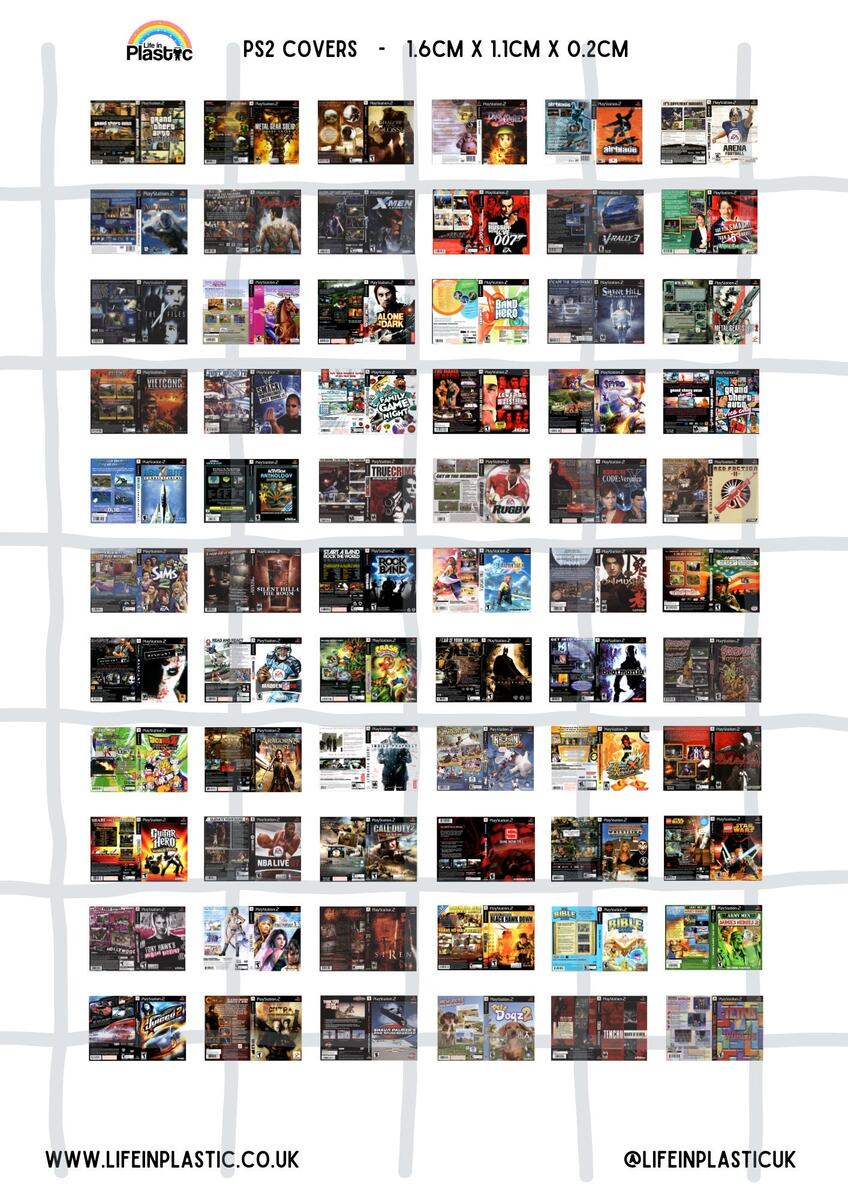 Buy Playstation 12th 1 12 Scale Miniature Download Printable DIY Dollhouse Action Figure PS2 PS3 PS4 Covers And Console Boxes Online In India Etsy