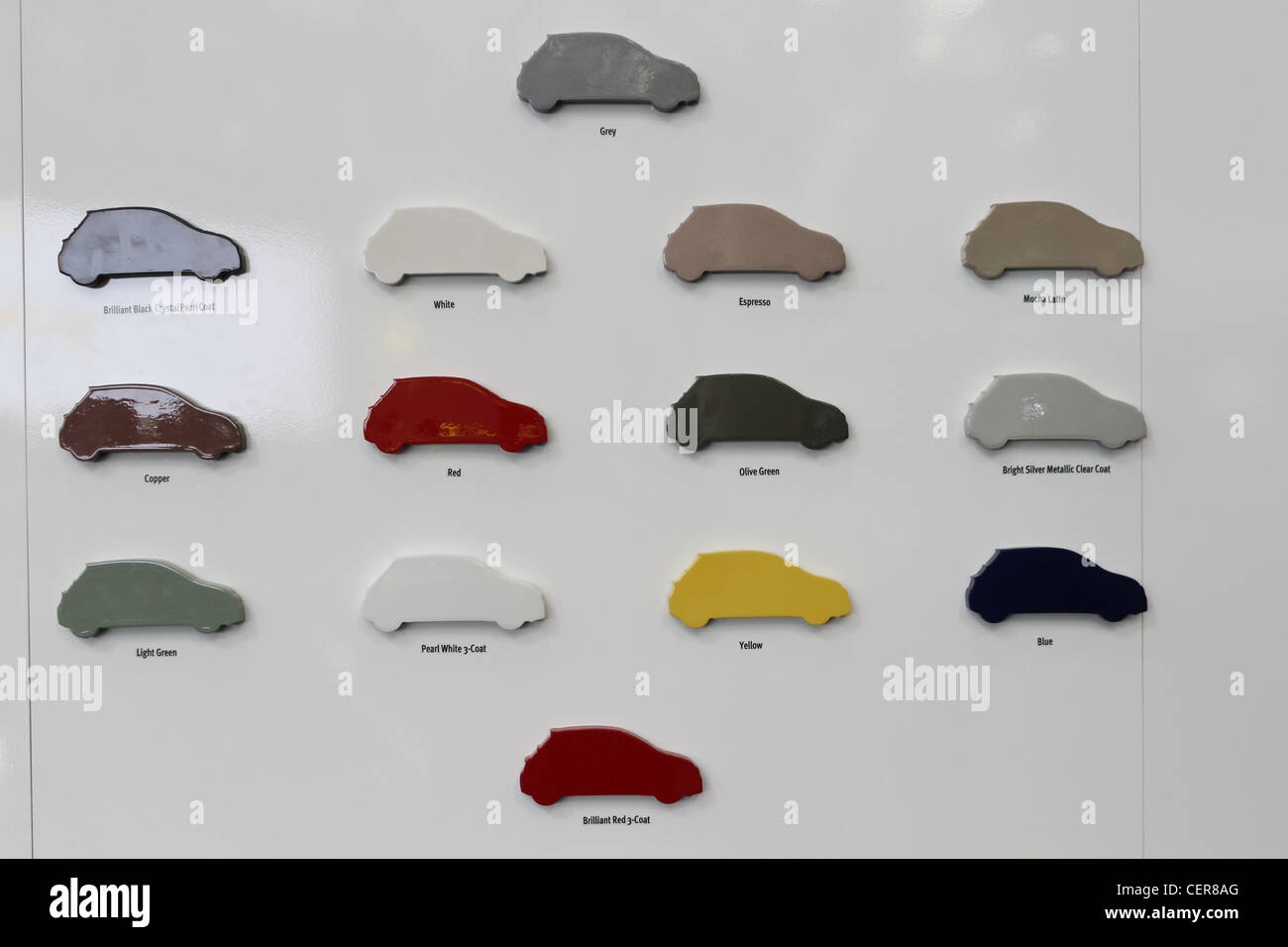 Car Body Paint Color Selection Chart Stock Photo Alamy