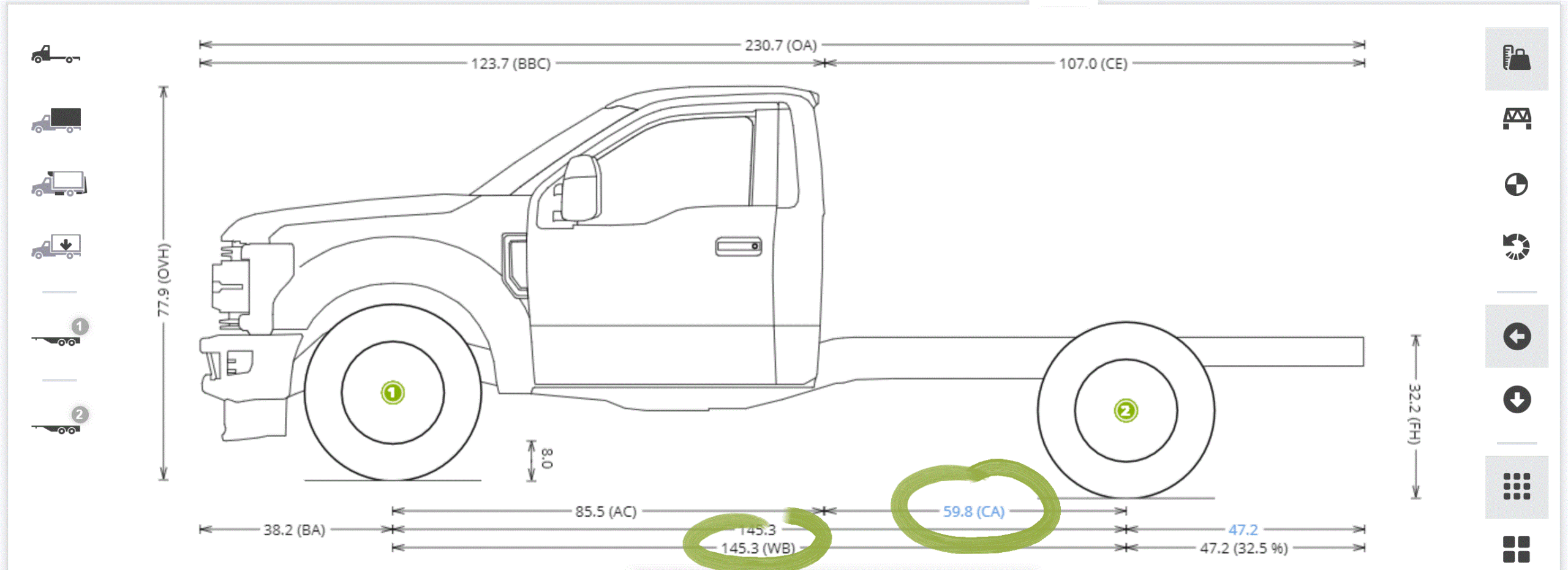 Chassis Dimensions Your Way TruckScience