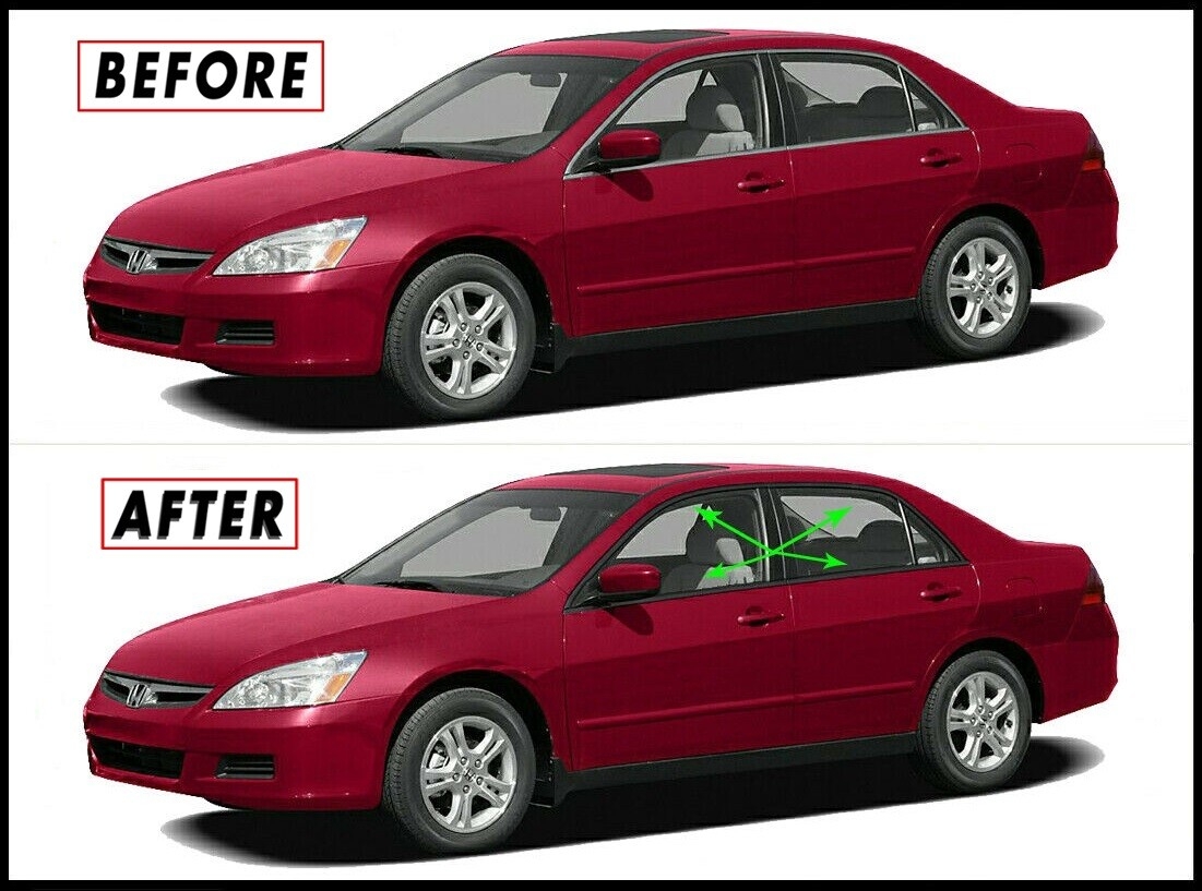 Chrome Delete Blackout Overlay For 2003 07 Honda Accord Sedan Window Trim EBay