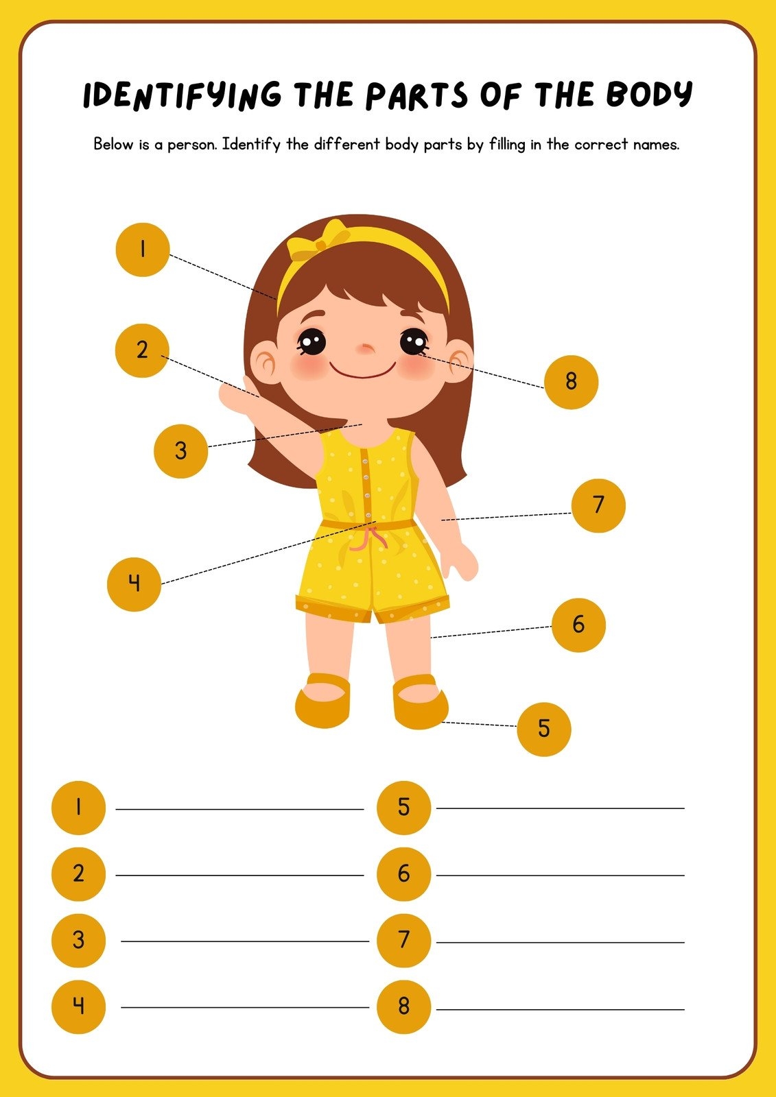 Customize 82 Body Parts Worksheets Templates Online Canva