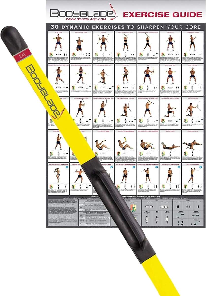 CxT Purple Vibration Fitness Blade With Exercise Chart Bodyblade CxT Fitness Trainer Lightest Resistance Model With Exercise Chart Vs Classic