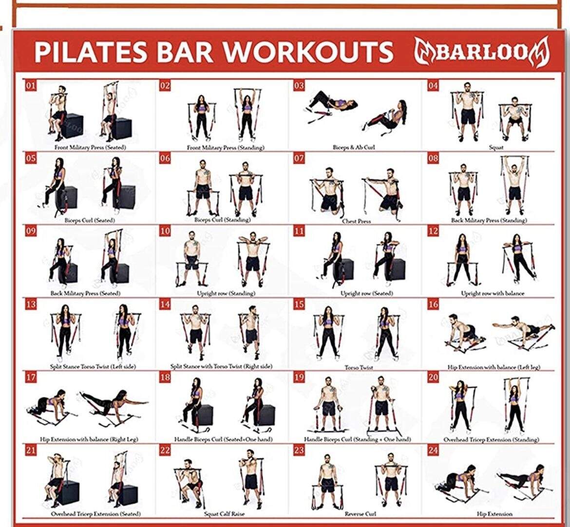 Exercises Pdf Exercises For Portable Pilates Bar Printable Pilates Circuit Workout Pdf Body Bar Exercises Pilates