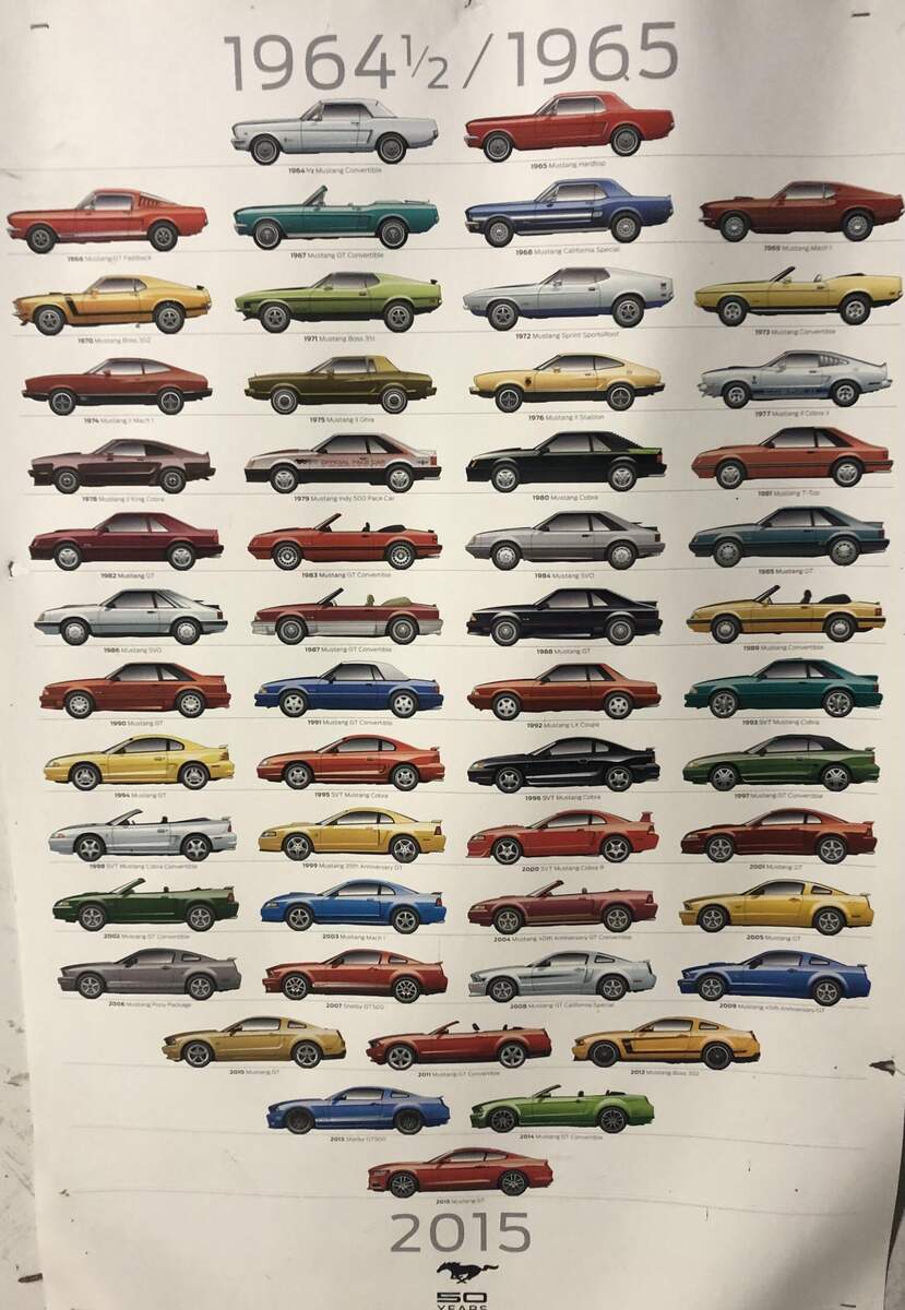 Ford Mustang In Pictures 1964 1 2 To 2015 R Mustang