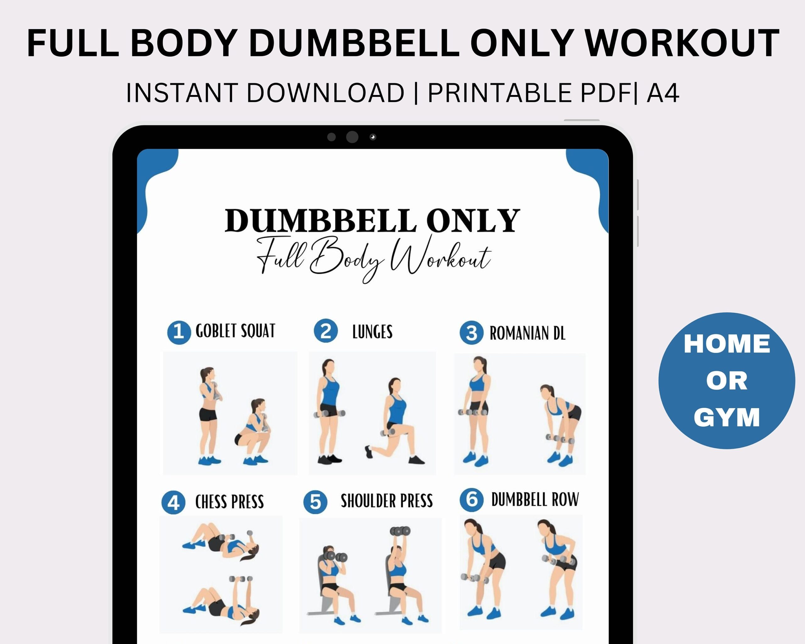 Free Weights Dumbbell Workout Routines Gym Total Body Free Weight Workout Chart Weekly Full Body Dumbbell
