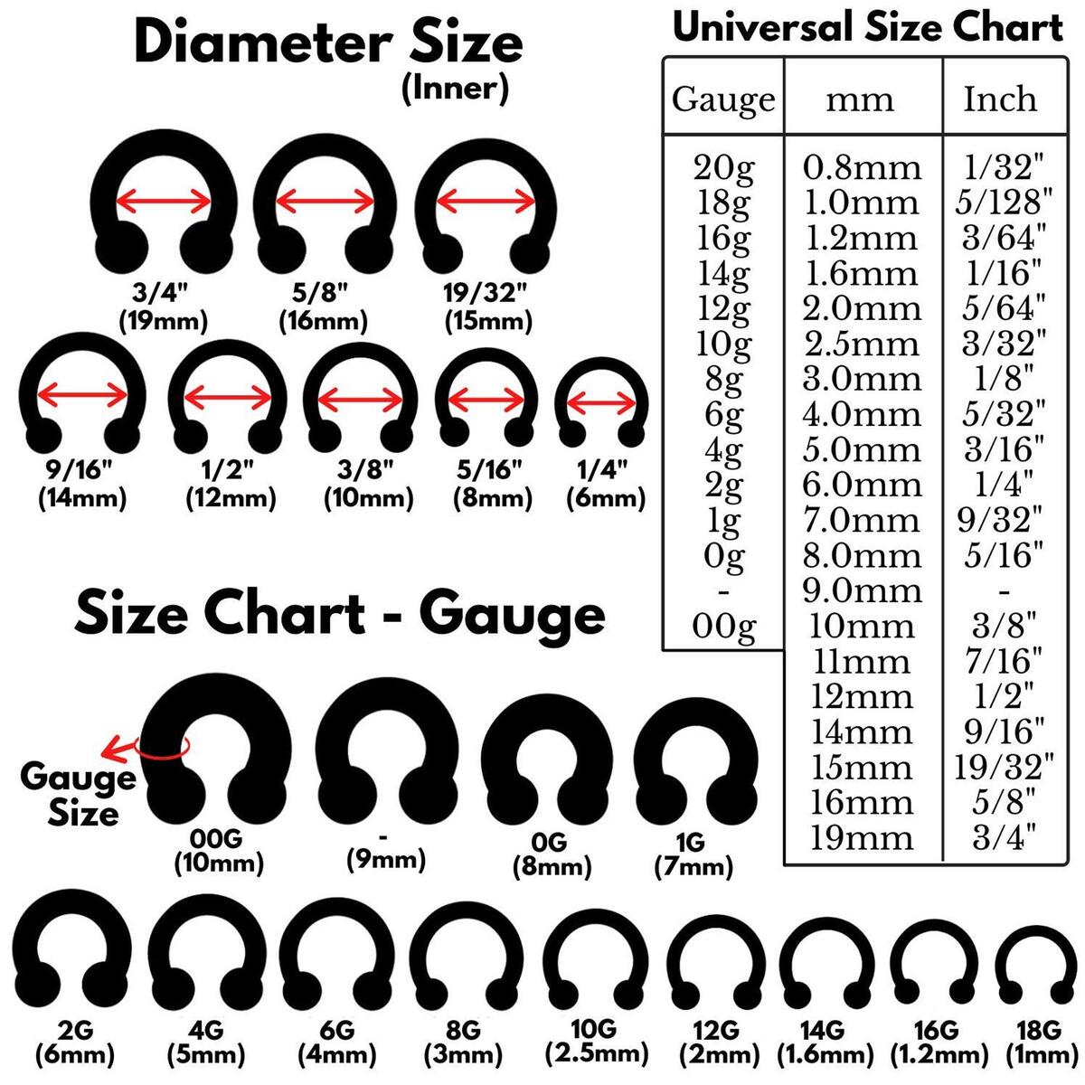 Gauge Chart Nose Ring Body Jewelry Nose Hoop Size Guide Size Chart Average Gauge Nose Gauge Chart Nose Ring Body Jewelry Nose Hoop Size Guide Size Chart Average Gauge Nose