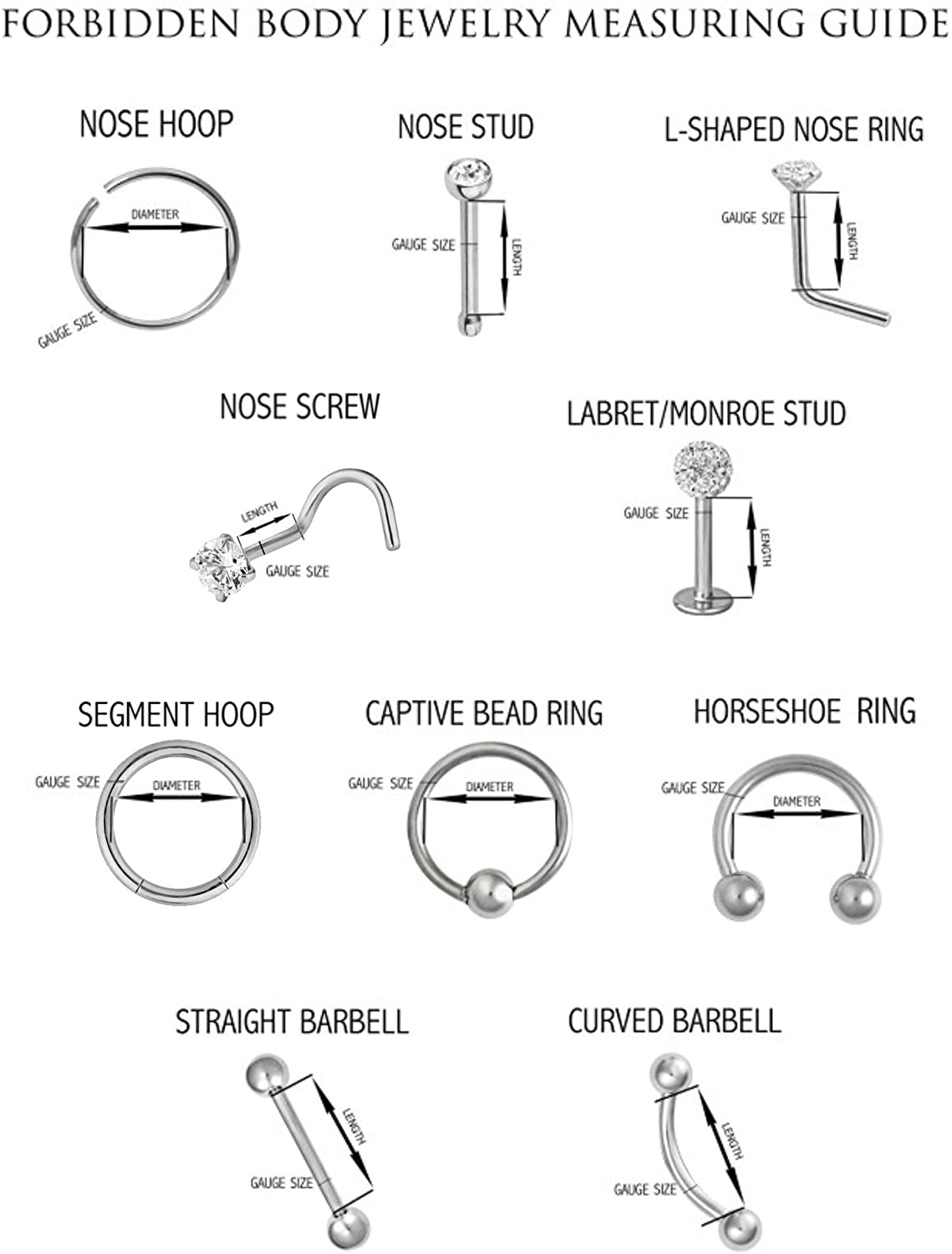 Gauge Size Chart 10 Gauge Earrings Body Jewelry Ear Spacer Size Chart Body Jewelry Gauges New Gauge Size Chart 10 Gauge Earrings Body Jewelry Ear Spacer Size Chart Body Jewelry Gauges New