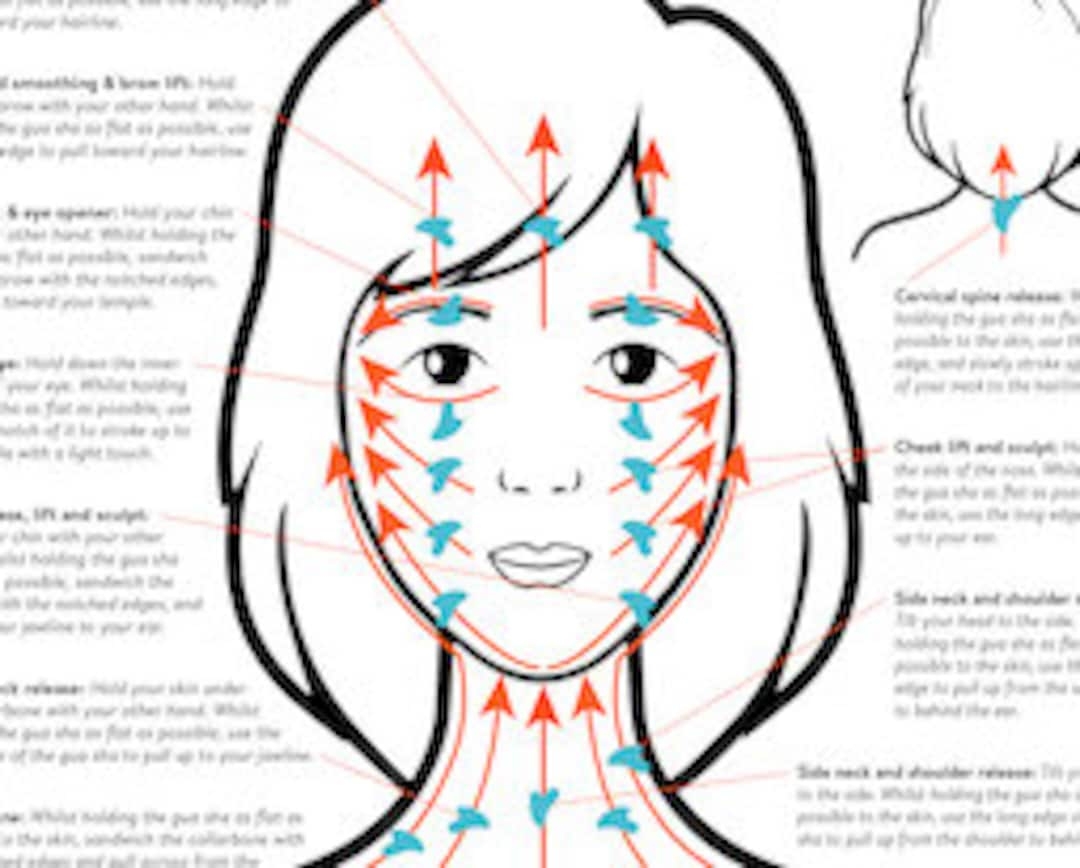 Gua Sha Facial Chart Gua Sha Facial Step By Step How To Acurea USA