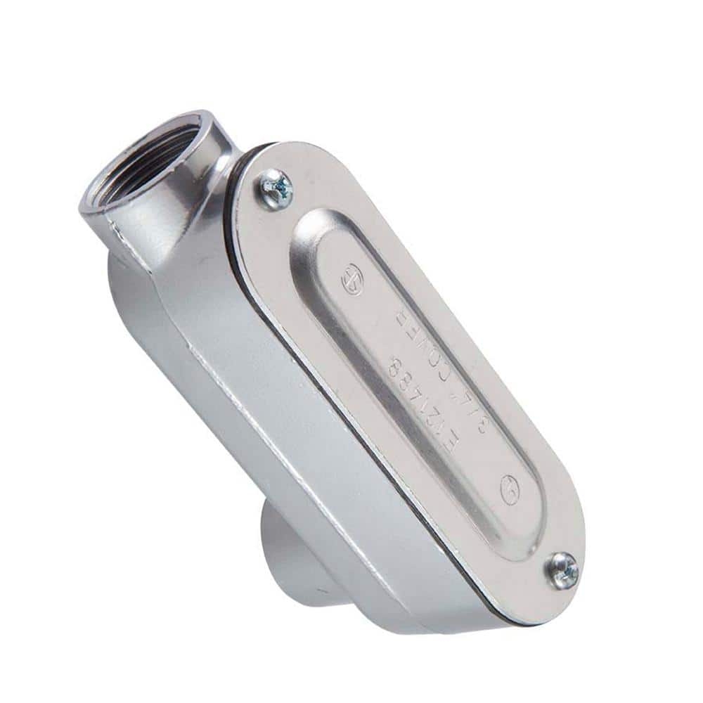 Halex 3 4 In Rigid Type LB Threaded Aluminum Conduit Body Standard Fitting 58607 The Home Depot