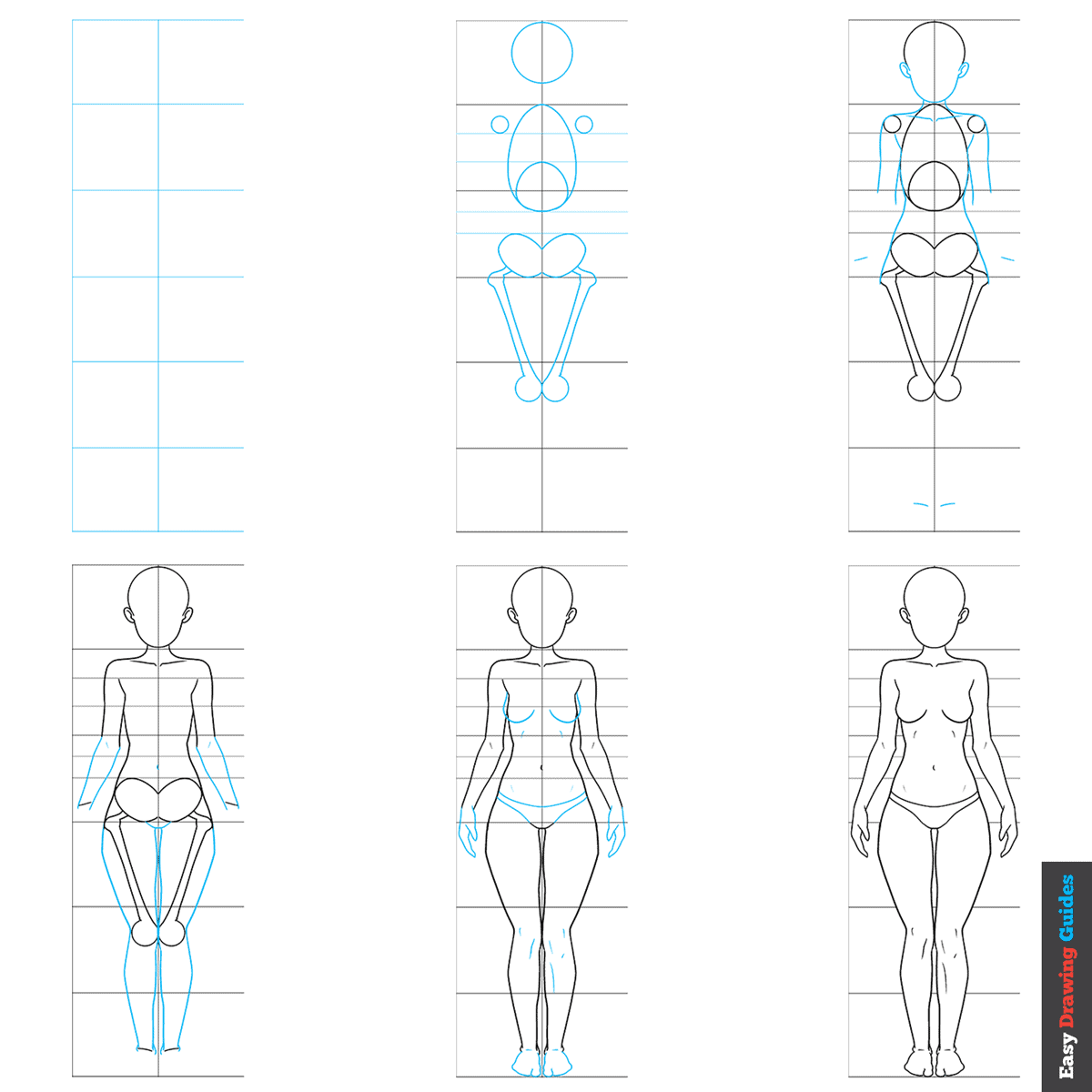 How To Draw An Anime Girl Body Base Easy Step By Step Tutorial