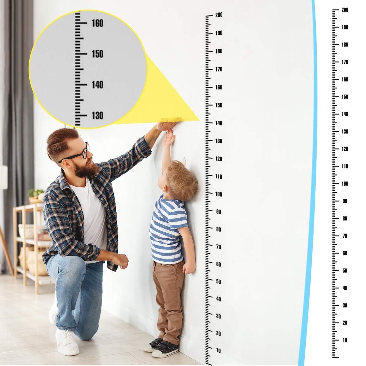 Kids Chart Wall Decal Removable Height Measurement Ruler 0 6ft Black PVC Waterproof Height Tracker Sticker For Children Easy Install No Tools Required Perfect For Home School Nursery Walmart