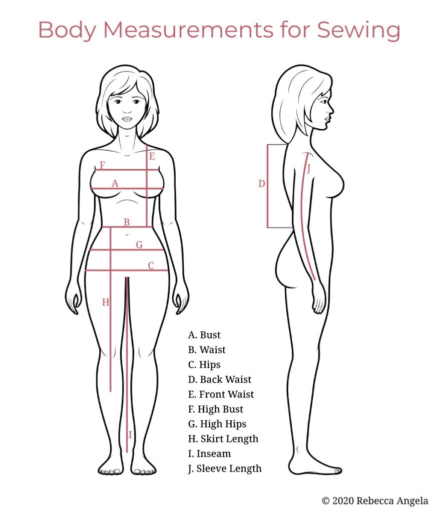 Learn To Sew Taking Accurate Body Measurements Rebecca Angela