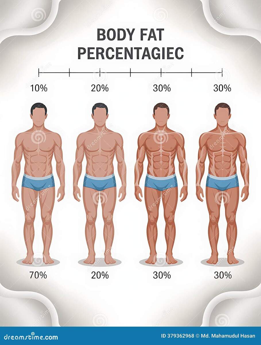 Male Body Fat Percentage Chart Visual Guide Health Fit Man Men Diet Slim Data Stock Illustration Illustration Of Chart Athletic 379362968