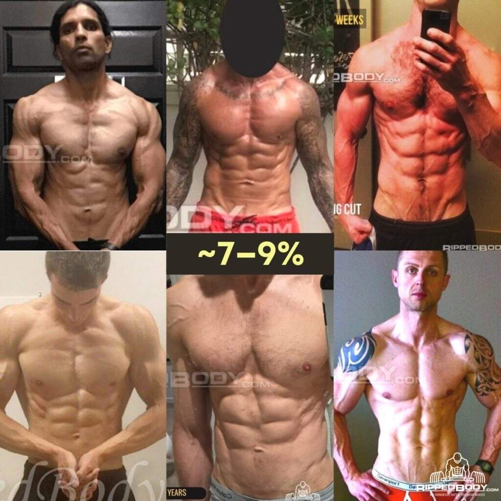 Male Body Fat Percentage Pictures Compare Your Body Fat Level