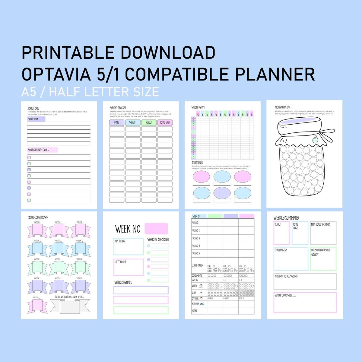 Optavia Journal Etsy Sweden