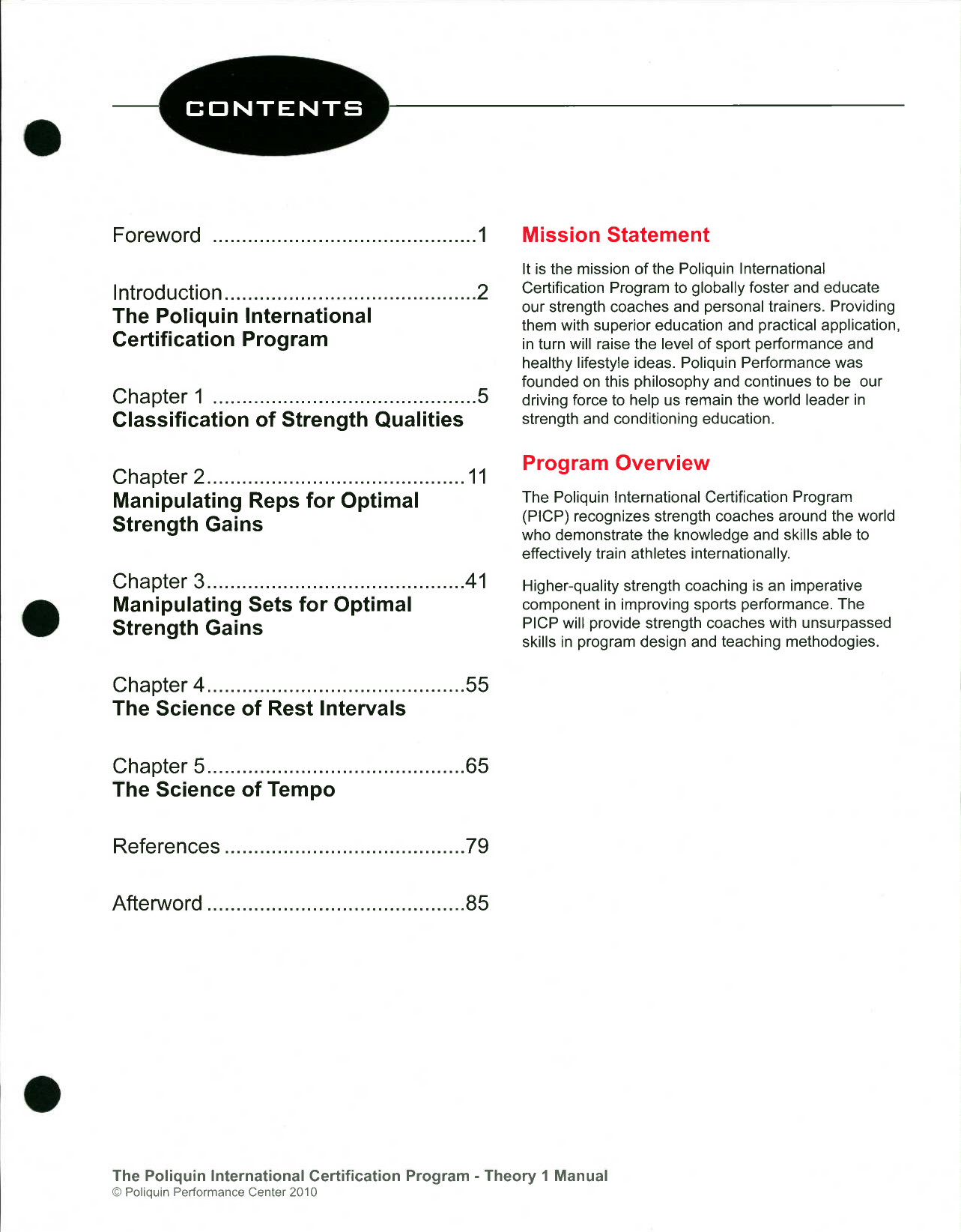 Poliquin Strength Training Certification Theory 1 Manual For Coaches
