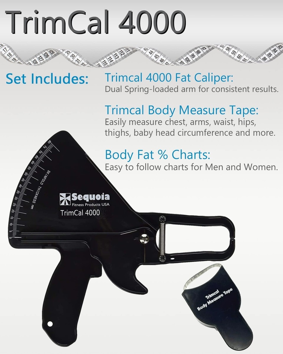 Sequoia Fitness Body Fat Caliper With Body Measure Tape Fat Chart Black EBay Sequoia Fitness Body Fat Caliper With Body Measure Tape Fat Chart Black EBay
