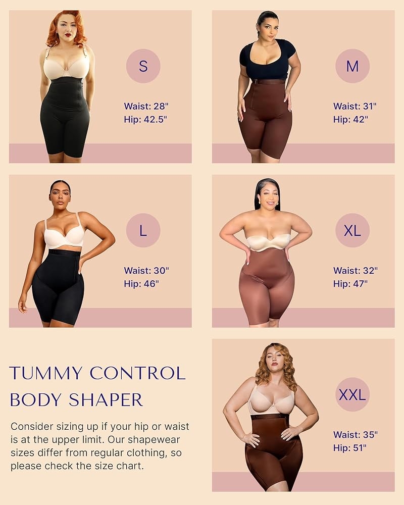 SHAPELLX Shapewear Tummy Control High Waisted Body Shaper Shorts Shapewear For Women Slip Shorts Butt Lifting Higher Power Black Small At Amazon Women S Clothing Store