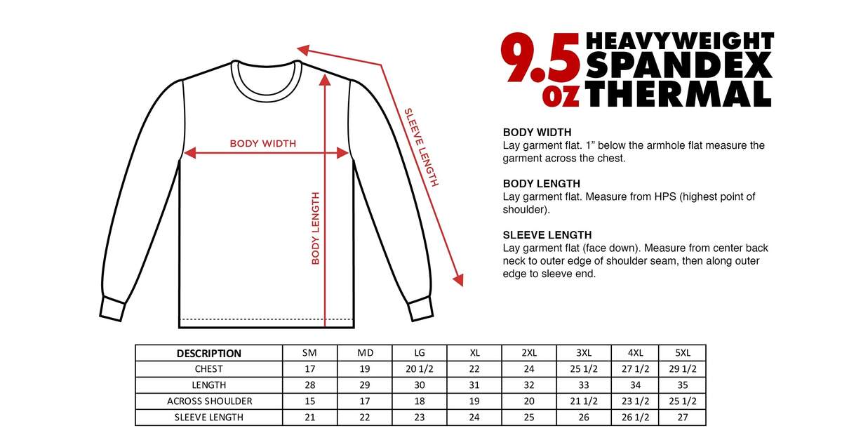 Sizing Specs Shakawear