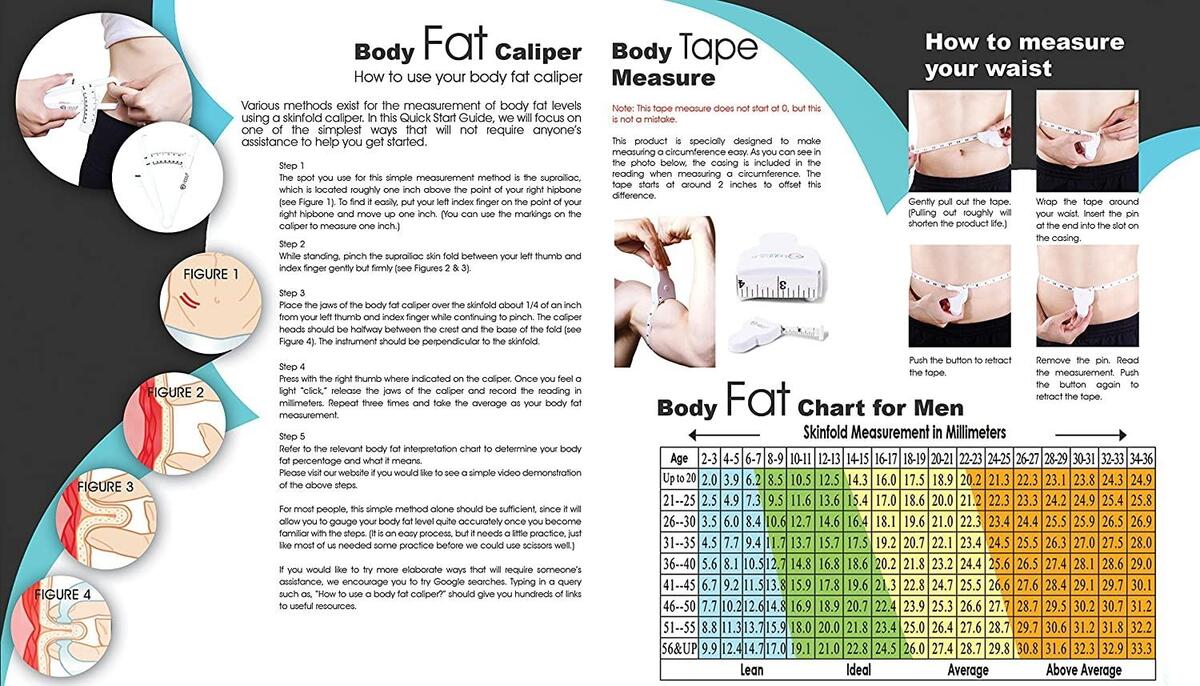 Skinfold Caliper Body Tape Measure With BMI Calculator Body Fat Percentage Charts Included Buy Now With Express International Delivery GoSupps Skinfold Caliper Body Tape Measure With BMI Calculator Body Fat Percentage Charts Included Buy Now With Express International Delivery GoSupps
