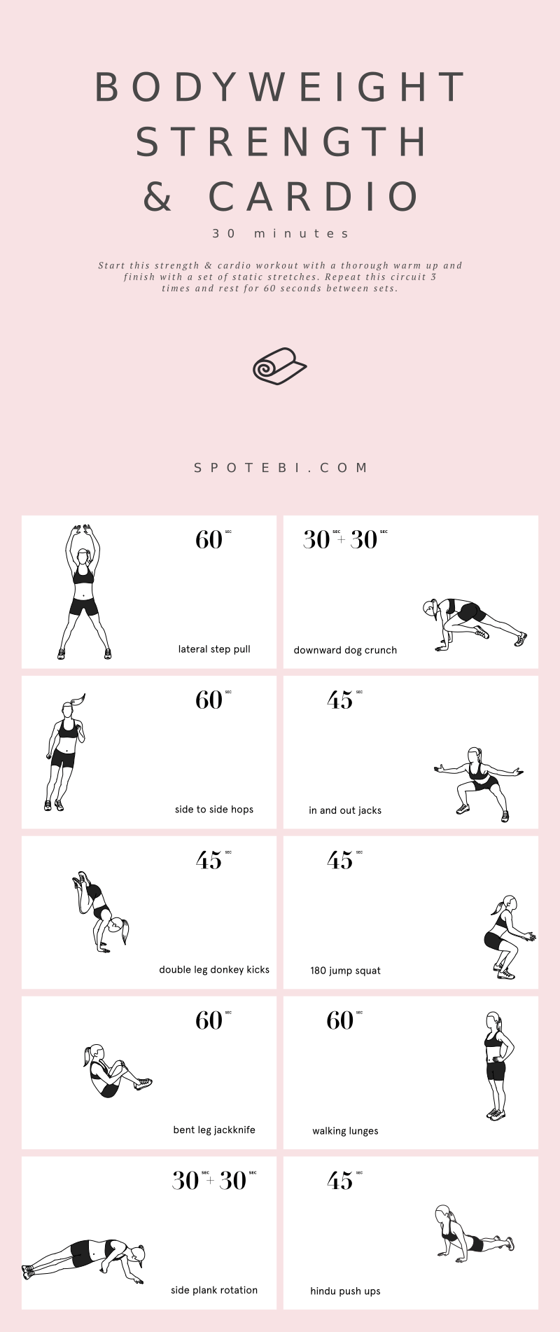 Strength And Cardio Bodyweight Routine Strength And Cardio Bodyweight Routine