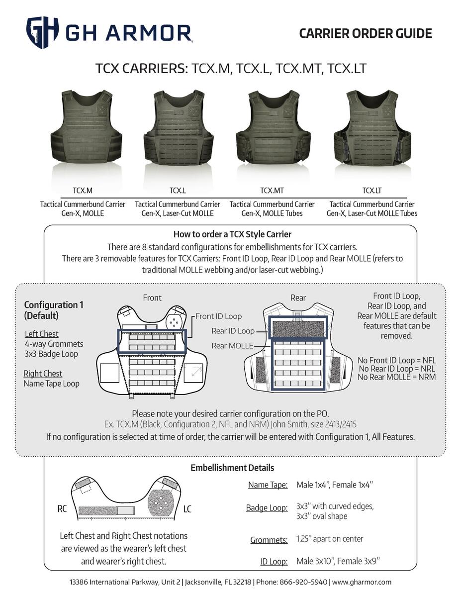 TCX M Tactical Cummerbund Gen X Carrier MOLLE GH Armor APB UL APB Carrier Uniform Laser Cut GH Armor