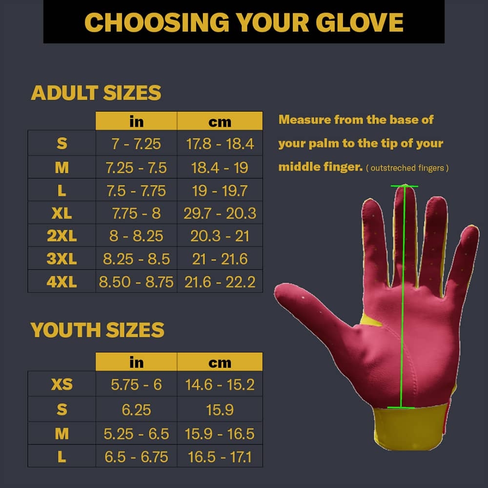 Top Football Gloves Size Guide Free Shipping