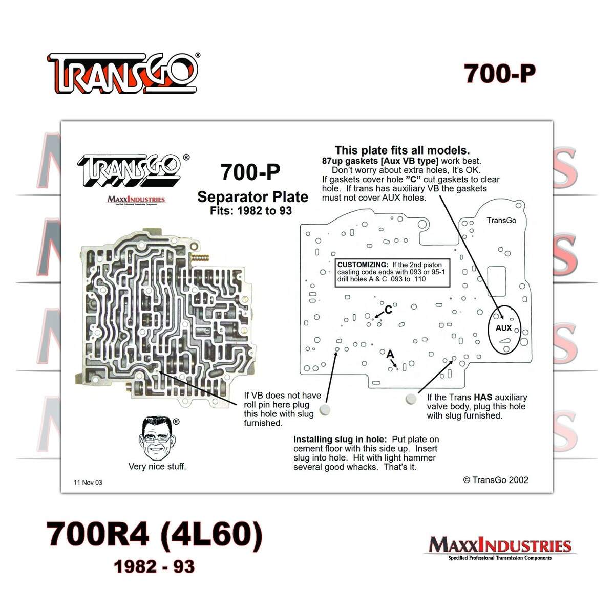 Valve Body Transmission TCI 376020 88 92 700R4 Constant Pressure Valve Body Automatic Transmission Par 4l60e Valve Body