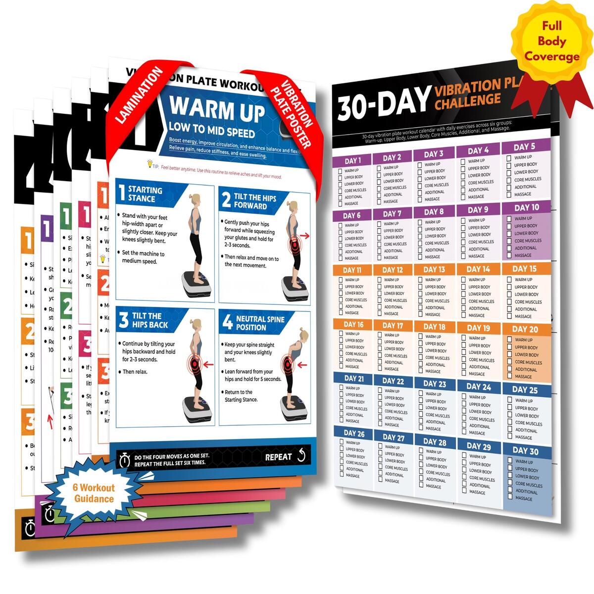 Vibration Plate Exercise Chart Etsy